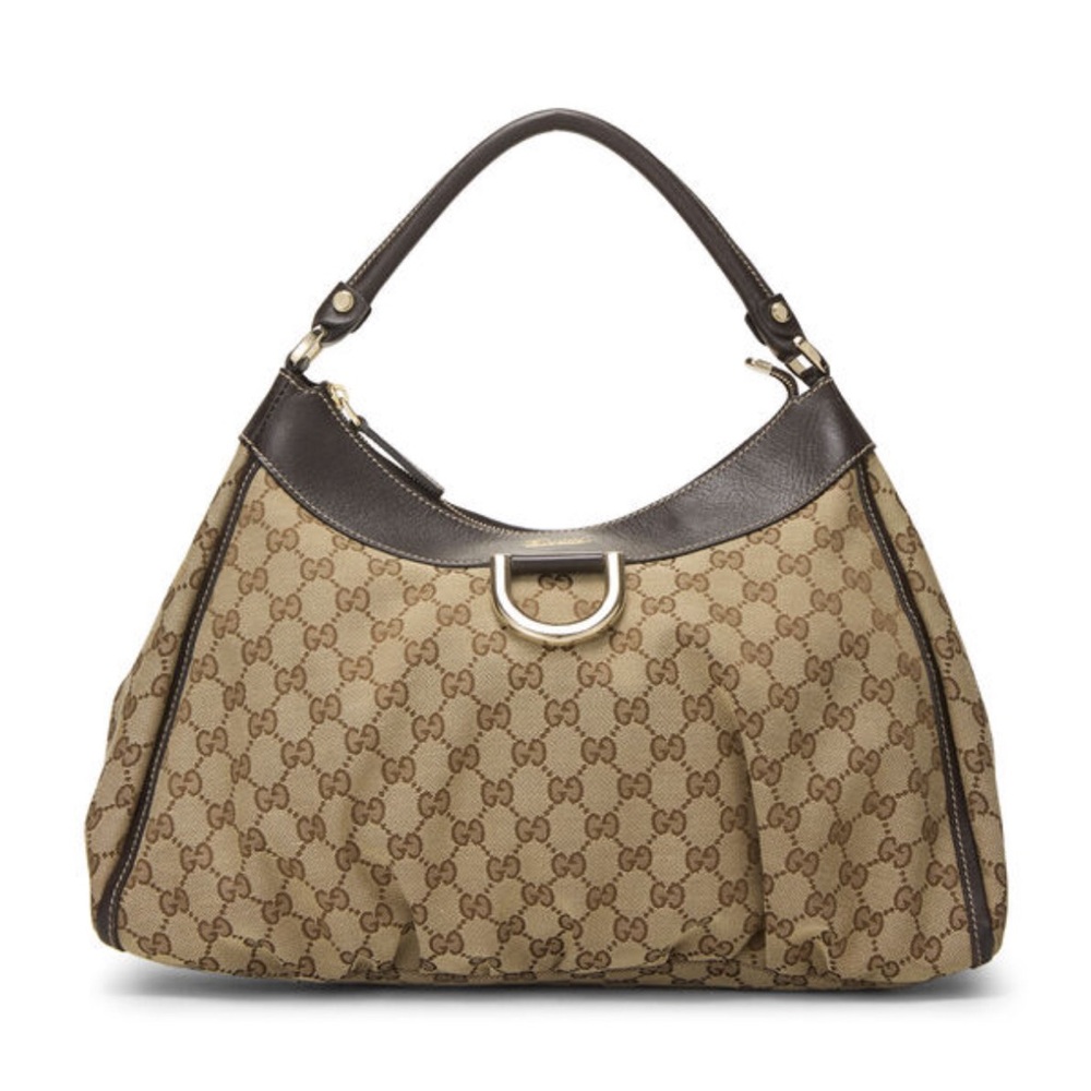 GUCCI ORIGINAL GG CANVAS ABBEY SHOULDER BAG LG